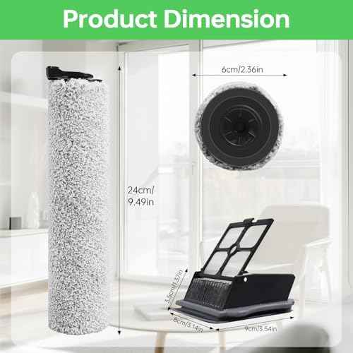 S3 Filter Replacement and Brush Roller Accessories Compatible with tineco