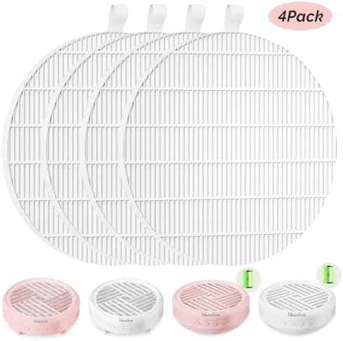 SProR Nail Dust Collector Replacement Filter, 4 Pack Reusable Dust Filter for MelodySusie Hpro/SProR Nail Dust Collector, Compatible Fine Filter for Efficient Nail Dust Collection