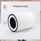 2Pcs Air Purifier Filter Replacement Compatible with Afloia Kilo, KILOPRO, MIRO, MIRO PRO, MORENTO MR-Kilo, Kalo, 360° 3-Stage Filtration - Field & Pure