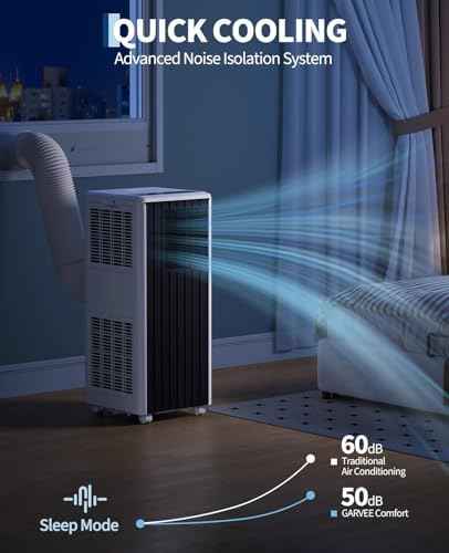 8,000 BTU Portable Air Conditioner with Sleep, Cool, Dehumidifier & Fan