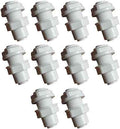 Food-Grade Quick Connector Push-In Tube Fitting,1/4" Bulkhead Connector Equal Push to Connect part for Reverse Osmosis Water Filter Purifier (Pack of 10)