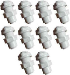 Food-Grade Quick Connector Push-In Tube Fitting,1/4" Bulkhead Connector Equal Push to Connect part for Reverse Osmosis Water Filter Purifier (Pack of 10)