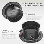 4 Inch Black Round Soffit Vent Cover