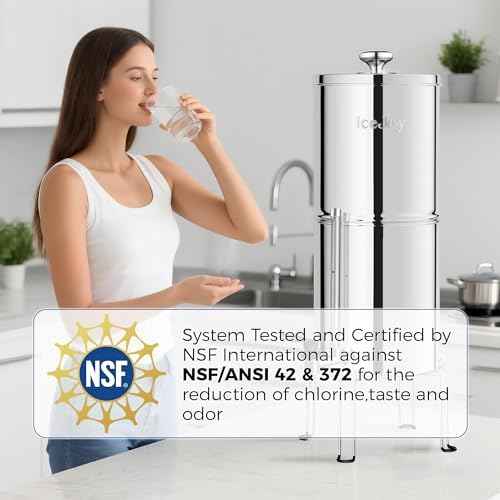 IceJoy Ultra-Filtration Gravity Water Filter System, Stainless Steel