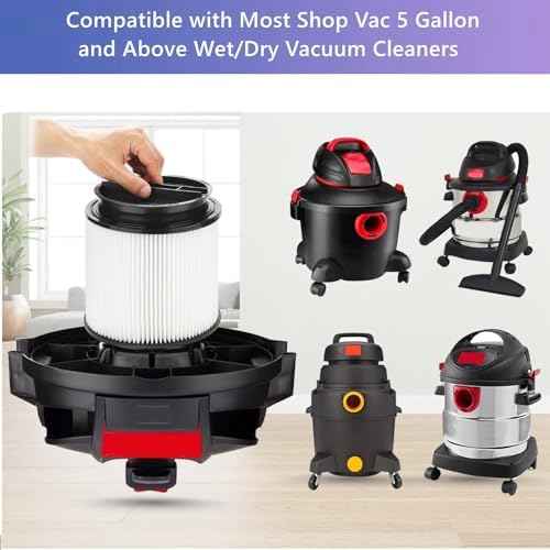 2 Pack Replacement Cartridge Filter Compatible with Shop-Vac 90304, 90350, 90333, 903-04-00, 9030400, Fits most 5 Gallon and Above Wet/Dry Vacuum Cleaners
