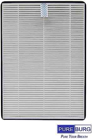 PUREBURG Replacement Filter Compatible with NUWAVE Oxypure 47401 47402 47404 Portable Air Purifier Part H5P3, 2-Pack(4 Filters) H13 HEPA 3-Stage Filtration Activated Carbon 2-in-1