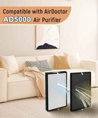 4-Pack AD5000 Replacement Filter Compatible with air doctor 5000 Air Purifier–2 Main Filter + 2 Activated Carbon Filters (Not Compatible with 5500 Series)