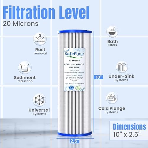 10in Ice Bath Chiller Filters 20 Micron 10" x 2.5" Water Filter