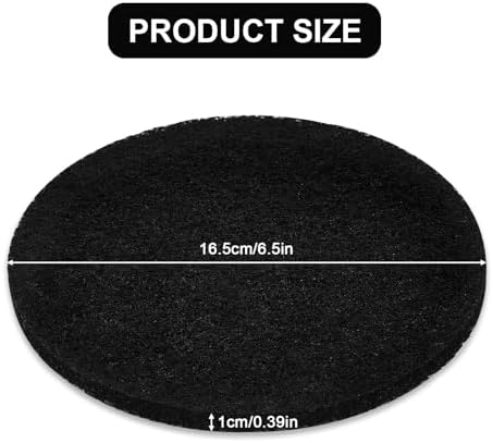 6Pcs 6.5 Inch Charcoal Filters for Kitchen Compost Bin, Replacement Activated Carbon Filters for Countertop Compost Pail Home Bucket Refill Sets, Round - Field & Pure