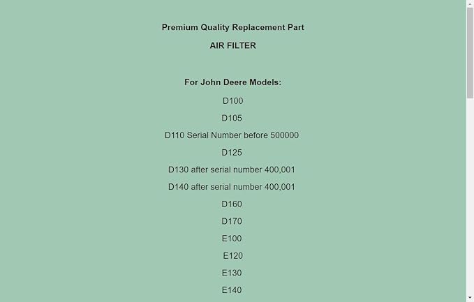 Replacement Air Filter Cleaner For John Deere X126 X135R X140 X145 X146R X155R - Image 7