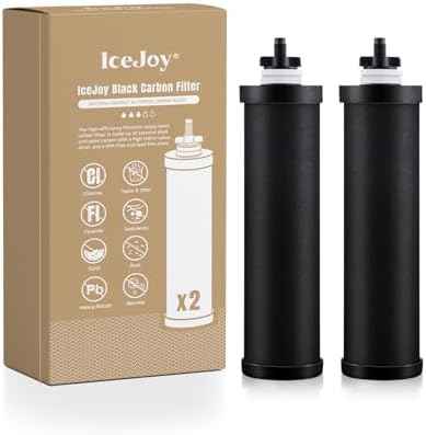 IceJoy Carbon Rods (2 PACK) for Gravity Water Filtration System - Replacement for Berkey® BB9-2® Black Filters, Berkey® Gravity Water Filter System and Other Filter System NSF/ANSI 42 Certification
