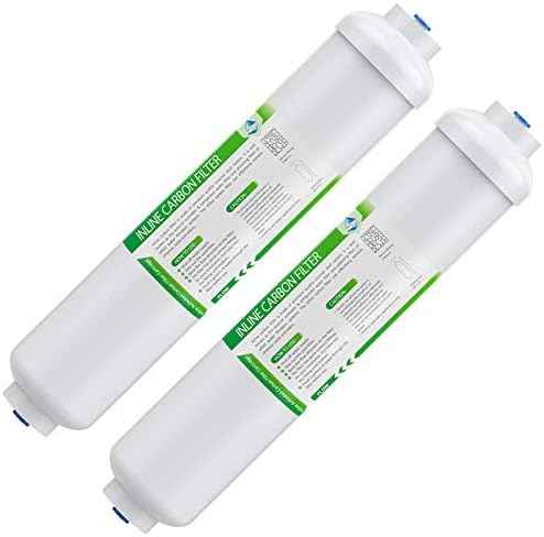 Membrane Solutions T33 Inline Post Carbon Water Filter 1/4" Quick-Connect