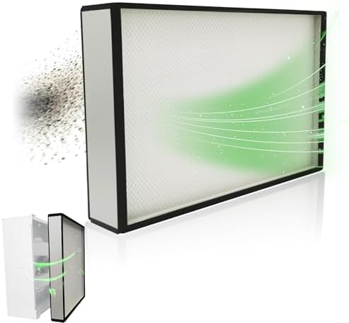 FFU H14 HEPA Filter Replacement, Laminar Flow Hood Filter Replacement Kit 1 Piece, Compatible with Laminar Flow Hood FFU 46.2"x22.6",100/ISO 5, H14 HEPA Flow Hood Filter - Field & Pure