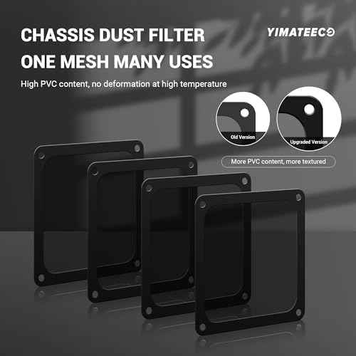 Dust Filter PC 120mm for Computer Cooler/PSU/Routers Nylon 80 Mesh, Magnetic Frame PC Fan Dust Mesh Cooler Filter Dustproof Computer Fan Grills (Nylon, 120 * 120mm, 2pcs, Black)