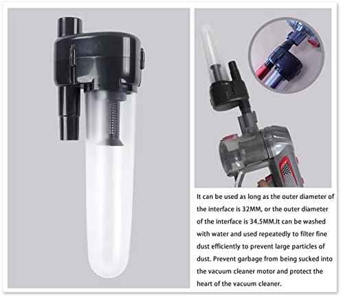 Vacuum Cleaner Filter Dust Collector ABS with 2pcs Connector for Motor Protection Great Filtering
