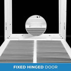36" X 12 Steel Return Air Filter Grille for 1" Filter - Fixed Hinged Door - HVAC Duct Cover - Flat Stamped Face - White [Outer Dimensions: 38.5 X 13.75]