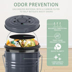 Vipush Compost Bin Kitchen Countertop Composter with lid – Small