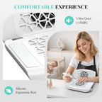 Nail Dust Collector, 2026 Upgrade 2800PA Professional Foldable Nail Vacuum Dust Collector Fan with Filter Papers (30 Pcs) for Acrylic Nail Polishing & Manicure at Nail Salon & Home - White - Field & Pure