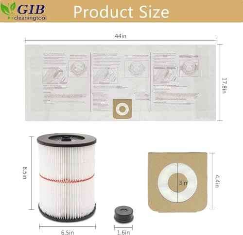 17816 Filter for Craftsman Shop Vac Filters 5/6/8/12/16 Gallon Wet/Dry Vac
