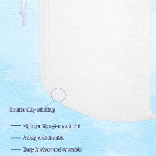 3 Pack Aquarium Filter Bags, 180 Extra Fine Mesh Media Bags for Aquarium, Reusable Nylon Filter Media Bag with Drawstring for Activated Carbon, Resin, Small Tanks(7.5x3.6in)