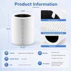 Core 600S Replacement Filter For LEVOIT Core 600S P Smart Air Purifier 1PC - Field & Pure