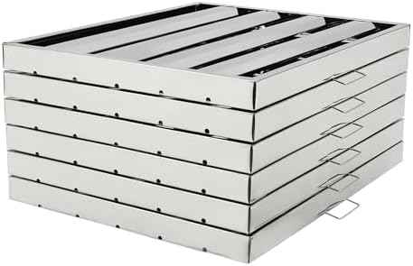 6Pcs Hood Filters 430 Stainless Steel Baffle Filter (19.5W x 24.5H)