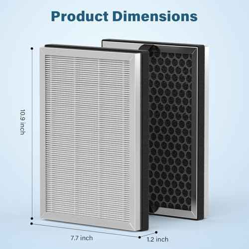 JF260 Replacement Filter Compatible with JF260 Air Purifier, 3-in-1 True HEPA H13 with Activated Carbon Filter, Part Number JF260-RF, 4 Pack