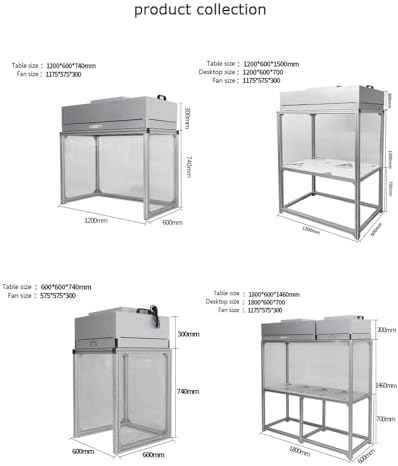 Vertical Laminar Dust Free Room Bench Singe Use 47.24x23.62in Flow Hood Air Flow Clean Workbench Aluminum Workshop for Phone Repair with HEPA-Filter Laboratory Using