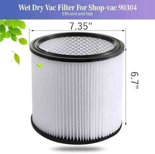 2 Pack Replacement Cartridge Filter Compatible with Shop-Vac 90304, 90350, 90333, 903-04-00, 9030400, Fits most 5 Gallon and Above Wet/Dry Vacuum Cleaners