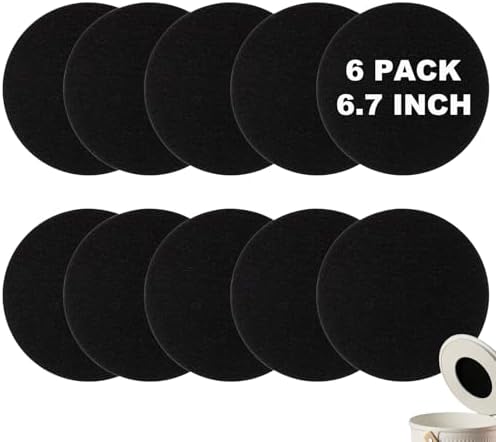 10 Pack Charcoal Filters for Kitchen Compost Bin, Compost Filters for Countertop Bin Pail Replacement, Activated Charcoal Home Bucket Refill Sets, Round 6.7 Inch - Field & Pure