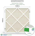 TRIGHTFILTERS 20x20x1 Air Filter 4 Pack, MERV 11 Dust & Pet Dander Defense