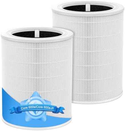 2 Pack Core 600s Replacement Filter for Levoit Core 600S-P Air Purifier