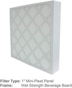 20x25x1 Mini-Pleat Synthetic Panel Air Filter – 1” Beverage Board Frame – MERV - Image 3