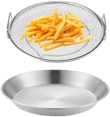 Kitchen Oil Filter Tray - Stainless Steel Mesh Filtering Basket With Tray | Oil Drain Rack | Oil Drip Filter For Frying Grilling Food | Air Fryer Accessories For Frying Grilling Food