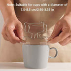 2 Pack Portable Coffee Filter Paper Bag Holder Stand Adapter Pour Over Coffee Dripper for Hanging Ear Drip Coffee Bag Single Serve Disposable Drip Coffee Filter Ceramic Large Coffee Mugs