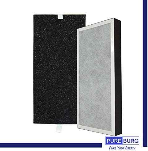PUREBURG Replacement Filter Set Compatible with Hunter HP100 HT100 Air Purifier,2-Pack H13 HEPA + 4 x Activated Carbon Pre-Filters 4-Stage Filtration Air Clean VOCs