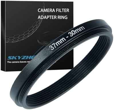 37mm to 30mm Step Down Ring Filter Adapter Metal Ring Step Down Rings Adapter Filter Compatible with All 30mm UV,CPL,ND,Lens Hood,Threaded Lens ect (37mm to 30mm)