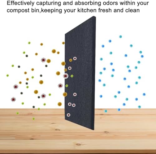 4 Pack 5inch Charcoal Filters for Kitchen Compost Bin, Compost Filters