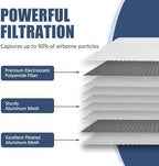 Washable Aluminum Furnace Air Filter, MERV 5, Electrostatic Reusable HVAC Filter (2 inch, 14" x 24" x 2")