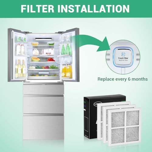Barkior 6-Pack Refrigerator Air Filter Replacement for LG LT120F &