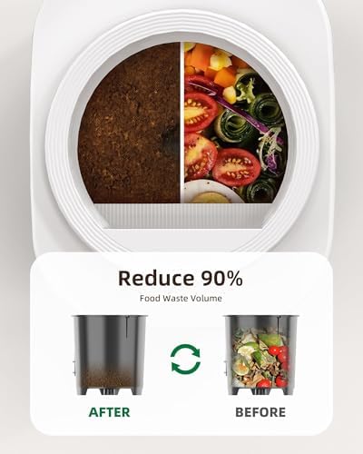 Electric Composter for Kitchen, 4L Large Smart Countertop Compost Bin, Odorless | Auto-Cleaning | Low Noise |Turn Food Waste into Fertilizer Composter, 2026 New Indoor Food Waste Compost Machine - Field & Pure