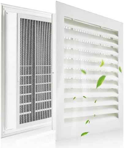 2-Pack 20"x20" Gable Vent - Premium Aluminum,Filter Screen for