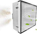 HEPA H14 Filtration Laminar Flow Hood（Include HEPA Filter）,FFU,Updated Fan Filter Unit, Laminar Air Flow Hood (22.6”x22.6”110V), 100/ISO Class 5 Cleanliness, for laboratories/clean rooms/Mushroom Room - Field & Pure