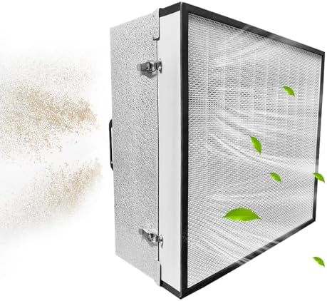 HEPA H14 Filtration Laminar Flow Hood（Include HEPA Filter）,FFU,Updated Fan Filter Unit, Laminar Air Flow Hood (22.6”x22.6”110V), 100/ISO Class 5 Cleanliness, for laboratories/clean rooms/Mushroom Room - Field & Pure