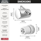 Delta Clarifi Standard Shower Filter Attachment Chrome with Additional Filter Cartridge, Chrome