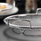 Kitchen Oil Filter Tray - Stainless Steel Mesh Filtering Basket With Tray | Oil Drain Rack | Oil Drip Filter For Frying Grilling Food | Air Fryer Accessories For Frying Grilling Food