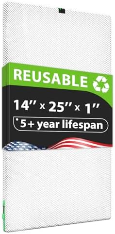 Reair 14x25x1 Air filter, Washable and Reusable Air Filter 14x25x1 for AC HVAC Furnace, MERV 8 Air Filters Machine Washable & Dryer Friendly, AC Furnace Air Filter - Field & Pure