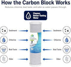 CFS –1 Pack Carbon Block Water Filter Cartridge Compatible with CB3 Models – Removes Bad Taste & Odor – Whole House Replacement Filter Cartridge