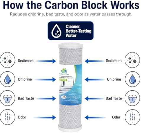 CFS –1 Pack Carbon Block Water Filter Cartridge Compatible with CB3 Models – Removes Bad Taste & Odor – Whole House Replacement Filter Cartridge