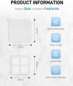 6 PCS Silicone Shower Drain Cover to Keep Bugs Out with 30 Pack Floor Drain Filter Screen Sticker, Anti-Blocking Anti-Insect Sewer Covers